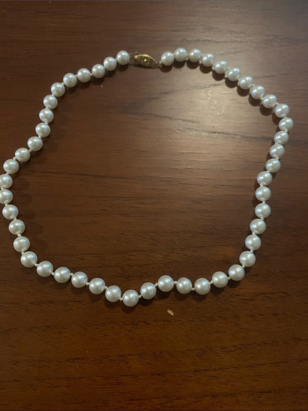Vintage Classic White Faux Pearl Necklace